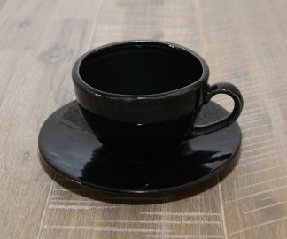 kop en schotel zwart